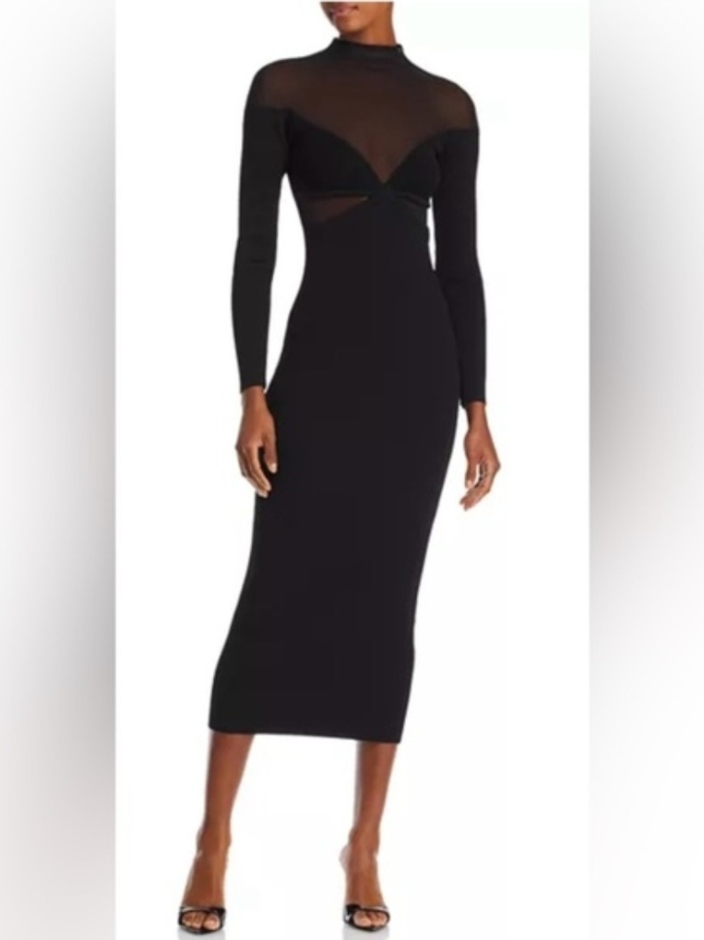 Bardot Aperol Knit Midi Dress